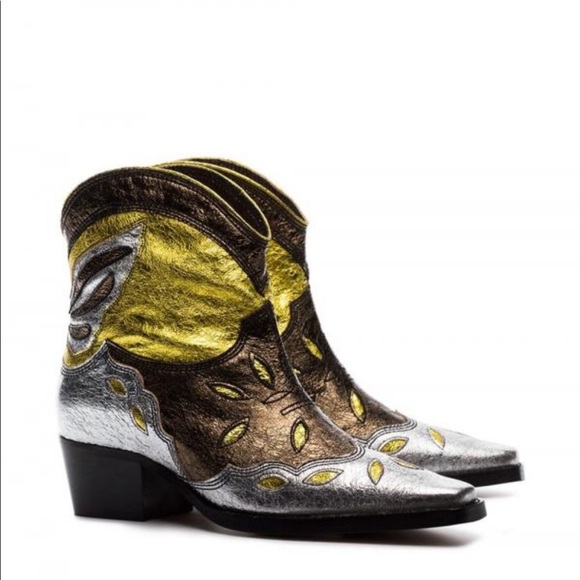 Ganni Shoes - Gianni Leather Cowboy Boots